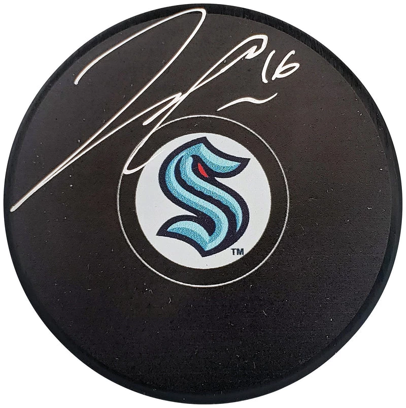 Jared McCann Autographed Official Seattle Kraken Logo Hockey Puck Fanatics 3 Jared McCann Autographed Official Seattle Kraken Logo Hockey Puck Fanatics