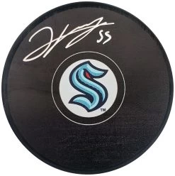 Jeremy Lauzon Autographed Official Seattle Kraken Logo Hockey Puck Fanatics