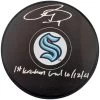 Ryan Donato Autographed Official Seattle Kraken Logo Hockey Puck W/ "First Kraken Goal 10/12/21" Inscription Fanatics -Signature Souvenir Shop 12 14 21 1022 16356.1639530670 400x@2x