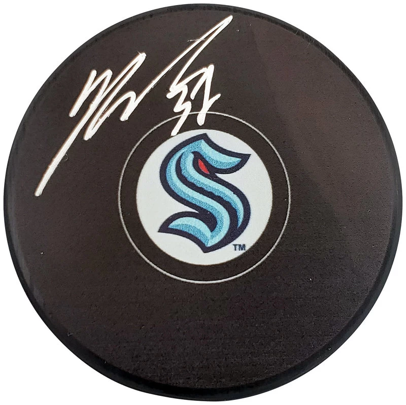 Yanni Gourde Autographed Official Seattle Kraken Logo Hockey Puck Fanatics 2 Yanni Gourde Autographed Official Seattle Kraken Logo Hockey Puck Fanatics