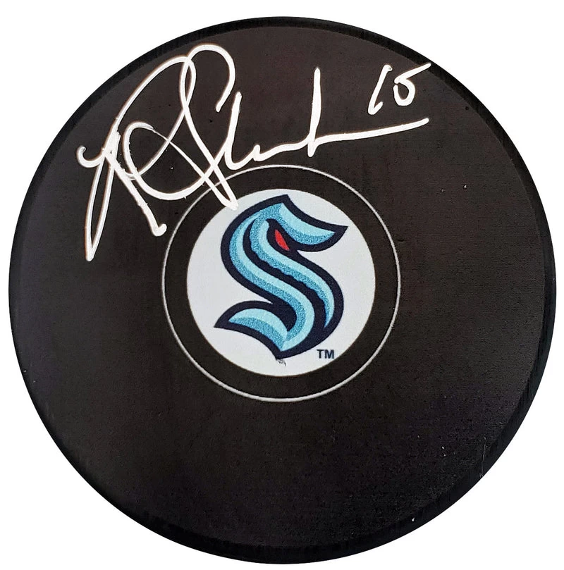 Riley Sheahan Autographed Official Seattle Kraken Logo Hockey Puck Fanatics 3 Riley Sheahan Autographed Official Seattle Kraken Logo Hockey Puck Fanatics