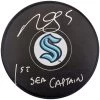 Mark Giordano Autographed Official Seattle Kraken Logo Hockey Puck "First SEA Captain" Fanatics -Signature Souvenir Shop 12 14 21 1038 39081.1639530683 400x@2x