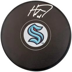 Haydn Fleury Autographed Official Seattle Kraken Logo Hockey Puck Fanatics