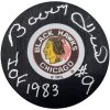 Bobby Hull Autographed Official Chicago Blackhawks Logo Hockey Puck W/ "HOF 1983" Inscription Beckett 1 Bobby Hull Autographed Official Chicago Blackhawks Logo Hockey Puck W/ "HOF 1983" Inscription Beckett -Signature Souvenir Shop 12 22 21 1008 25183.1640216529 400x@2x