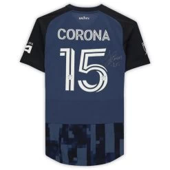 Fanatics LA Galaxy Joe Corona Autographed Game Used #15 Blue Jersey FA