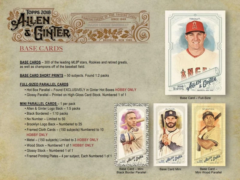 2018 Topps Allen & Ginter Baseball Hobby Box 5 2018 Topps Allen & Ginter Baseball Hobby Box - Image 3