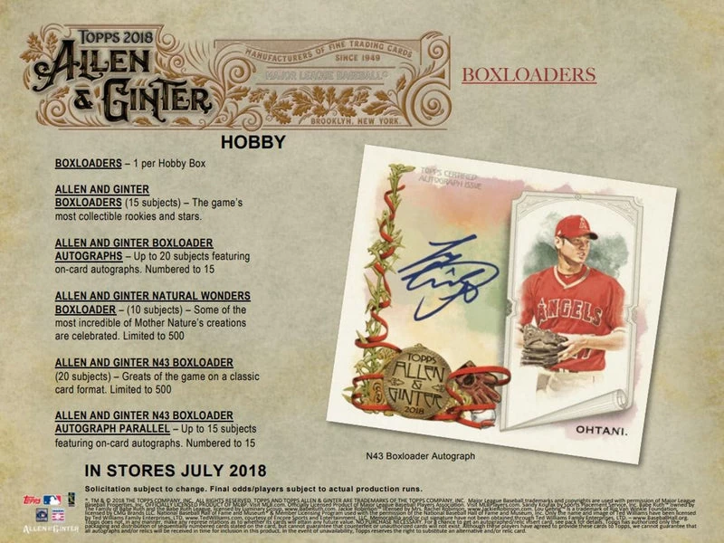 2018 Topps Allen & Ginter Baseball Hobby Box 10 2018 Topps Allen & Ginter Baseball Hobby Box - Image 8