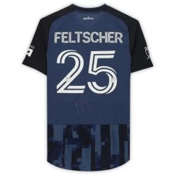 Fanatics LA Galaxy Rolf Feltscher Autographed Game Used #25 Blue Jersey FA