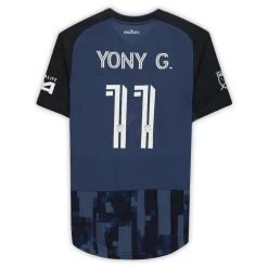 Fanatics LA Galaxy Yony Gonzalez Autographed Game Used #11 Blue Jersey FA