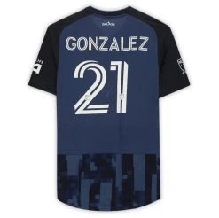 Fanatics LA Galaxy Giancarlo Gonzalez Autographed Game Used #21 Blue Jersey FA