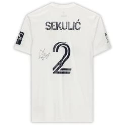 Fanatics Chicago Fire Boris Sekulic Autographed Game Used #2 White Jersey FA