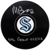 Matty Beniers Autographed Official Seattle Kraken Logo Hockey Puck W/ "NHL Debut 4/12/22" Inscription Fanatics 1 Matty Beniers Autographed Official Seattle Kraken Logo Hockey Puck W/ "NHL Debut 4/12/22" Inscription Fanatics -Signature Souvenir Shop 6 15 22 1251 81157.1655335880 400x@2x