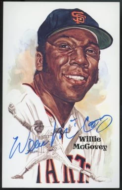 Willie McCovey Autographed Perez-Steele Postcard JSA