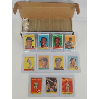 1958 Topps Baseball Complete Trading Card Set (494) VG-EX 3 1958 Topps Baseball Complete Trading Card Set (494) VG-EX