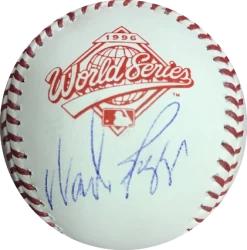 Wade Boggs Autographed 1996 World Series Official Major League Baseball JSA