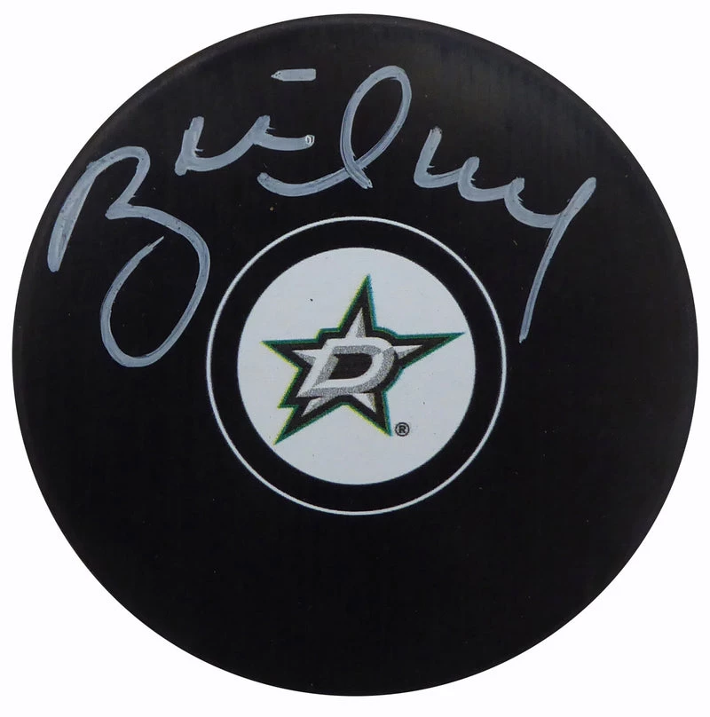Brett Hull Autographed Official Dallas Stars Logo Puck Beckett 3 Brett Hull Autographed Official Dallas Stars Logo Puck Beckett