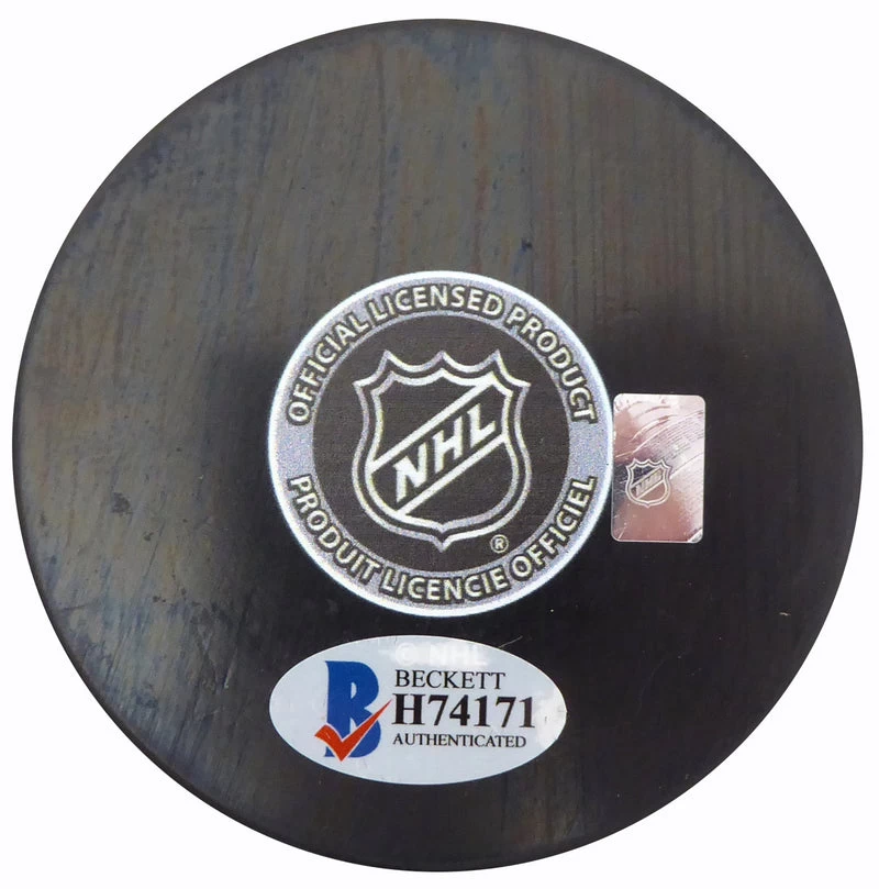Brett Hull Autographed Official Dallas Stars Logo Puck Beckett 4 Brett Hull Autographed Official Dallas Stars Logo Puck Beckett - Image 2