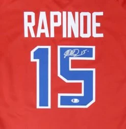 Team USA Megan Rapinoe Autographed Red Jersey Beckett