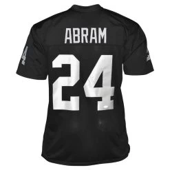 Johnathan Abram Autographed Oakland Raiders Throwback Football NFL Jersey JSA