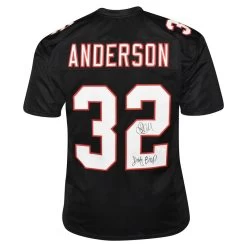 Jamal Anderson Autographed Atlanta Falcons Football NFL Jersey With Dirty Bird Inscription JSA