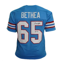 Elvin Bethea Autographed Houston Oilers Football NFL Jersey With HOF '03 Inscription JSA