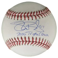 Shane Bieber Autographed Official Major League Baseball With 2020 Triple Crown Inscription JSA