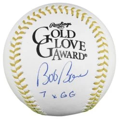 Bob Boone Autographed Official MLB Gold Glove Baseball With 7x GG Inscription JSA