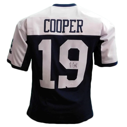 Amari Cooper Autographed Dallas Cowboys Football Thanksgiving Style NFL Jersey JSA 3 Amari Cooper Autographed Dallas Cowboys Football Thanksgiving Style NFL Jersey JSA