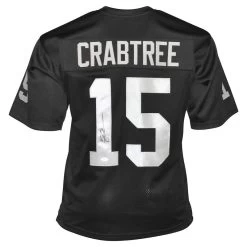 Michael Crabtree Autographed Oakland Raiders Football Jersey JSA
