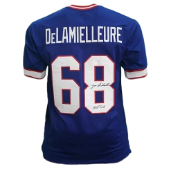 Joe DeLamielleure Autographed Buffalo Bills Football NFL Jersey With HOF 03 Inscription JSA