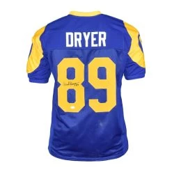 Fred Dryer Autographed Los Angeles Rams Football NFL Jersey JSA