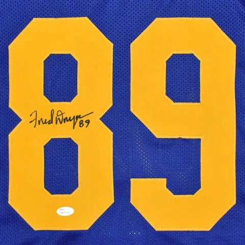 Fred Dryer Autographed Los Angeles Rams Football NFL Jersey JSA 4 Fred Dryer Autographed Los Angeles Rams Football NFL Jersey JSA - Image 2