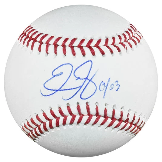 Eric Gagne Autographed Official Major League Baseball With CY 03 Inscription JSA 3 Eric Gagne Autographed Official Major League Baseball With CY 03 Inscription JSA