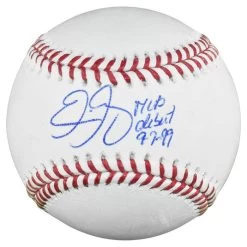 Eric Gagne Autographed Official Major League Baseball With MLB Debut 9-7-99 Inscription JSA