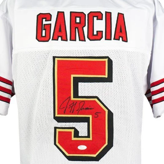 Jeff Garcia Autographed San Francisco 49ers Football NFL Jersey JSA 3 Jeff Garcia Autographed San Francisco 49ers Football NFL Jersey JSA