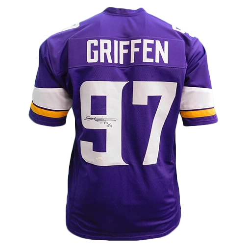 Everson Griffen Autographed Minnesota Vikings Football NFL Jersey JSA 3 Everson Griffen Autographed Minnesota Vikings Football NFL Jersey JSA