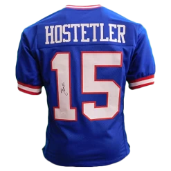 Jeff Hostetler Autographed New York Giants Football NFL Jersey JSA