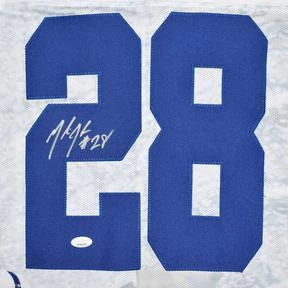 Marlin Jackson Autographed Indianapolis Colts Artwork Football NFL Jersey JSA 4 Marlin Jackson Autographed Indianapolis Colts Artwork Football NFL Jersey JSA - Image 2