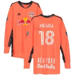 Fanatics New York Red Bulls Ryan Meara Autographed Game Used #18 Coral Jersey FA