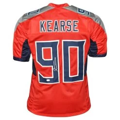 Jevon Kearse Autographed Tennessee Titans Inverted Legend Football NFL Jersey JSA