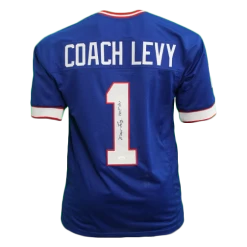 Marv Levy Autographed Buffalo Bills Football NFL Jersey With HOF Inscription JSA