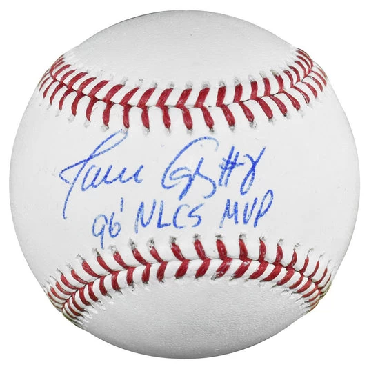 Javy Lopez Autographed Official Major League Baseball With 96 NLCS MVP Inscription JSA 3 Javy Lopez Autographed Official Major League Baseball With 96 NLCS MVP Inscription JSA