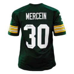 Chuck Mercein Autographed Green Bay Packers Football NFL Jersey With Ice Bowl Inscription JSA