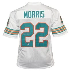 Mercury Morris Autographed Miami Dolphins Football NFL Jersey Beckett