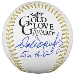Dale Murphy Autographed Official MLB Gold Glove Baseball With 5x GG Inscription JSA