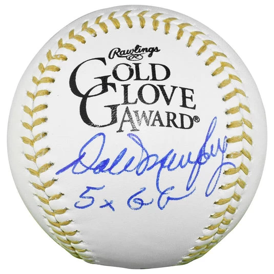 Dale Murphy Autographed Official MLB Gold Glove Baseball With 5x GG Inscription JSA 3 Dale Murphy Autographed Official MLB Gold Glove Baseball With 5x GG Inscription JSA