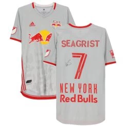Fanatics New York Red Bulls Patrick Seagrist Autographed Game Used #7 Gray Jersey FA