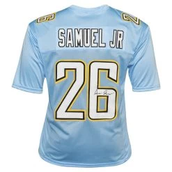 Asante Samuel Jr Autographed Los Angeles Chargers Football NFL Jersey JSA