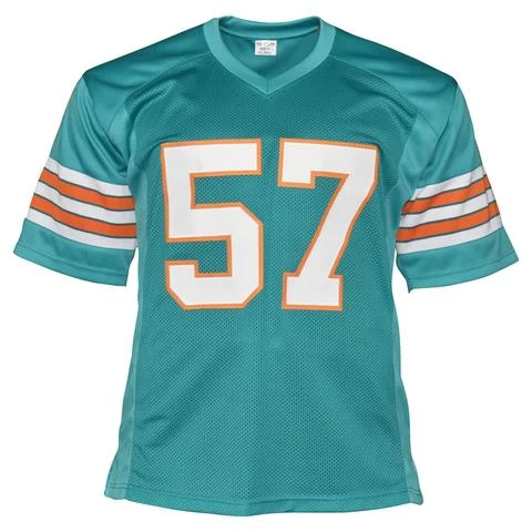 Dwight Stephenson Autographed Miami Dolphins Football NFL Jersey With HOF 98 Inscription JSA 5 Dwight Stephenson Autographed Miami Dolphins Football NFL Jersey With HOF 98 Inscription JSA - Image 3