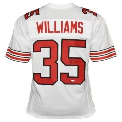 Aeneas Williams Autographed Arizona Cardinals White Throwback Football NFL Jersey With HOF 14 Inscription JSA